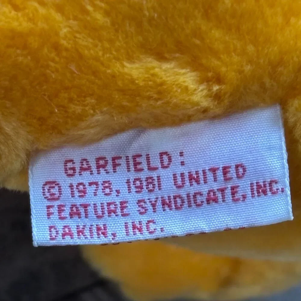 Vintage Dakin Garfield Not a Happy Camper Plush 1978, 1981 New with Tags